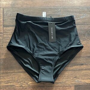 Tempt Me Women's Black High-Waisted Bikini Bottom